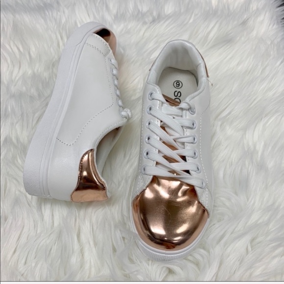 Shoes - Rose Gold Sneakers